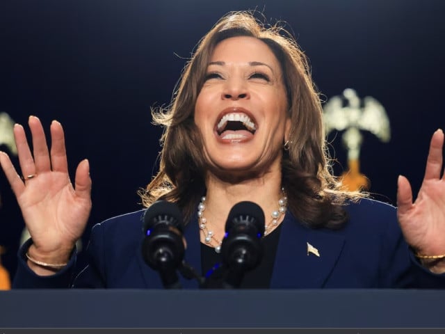 us vice president kamala harris delivers remarks during a campaign event at west allis central high school in west allis wisconsin us july 23 2024 photo reuters
